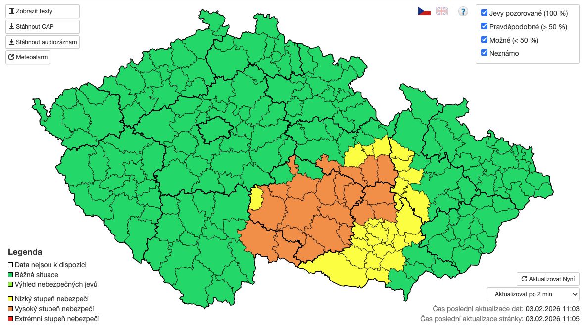 Objeví se další ledovka a námraza, varovali meteorologové